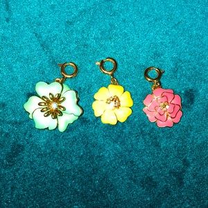 Stella & Dot enamel flower charms